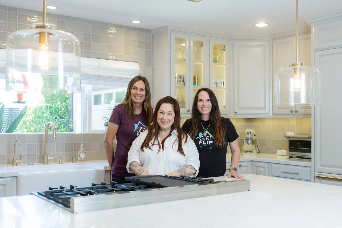 Carnie Wilson kitchen after remodel, island view